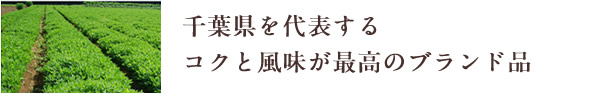 千葉県を代表するコクと風味が最高のブランド品